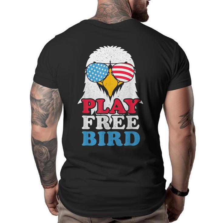 Funny Eagle Happy 4Th Of July Patriotic American Us Flag Patriotic Funny Gifts Big and Tall Men Back Print T shirt Mazezy