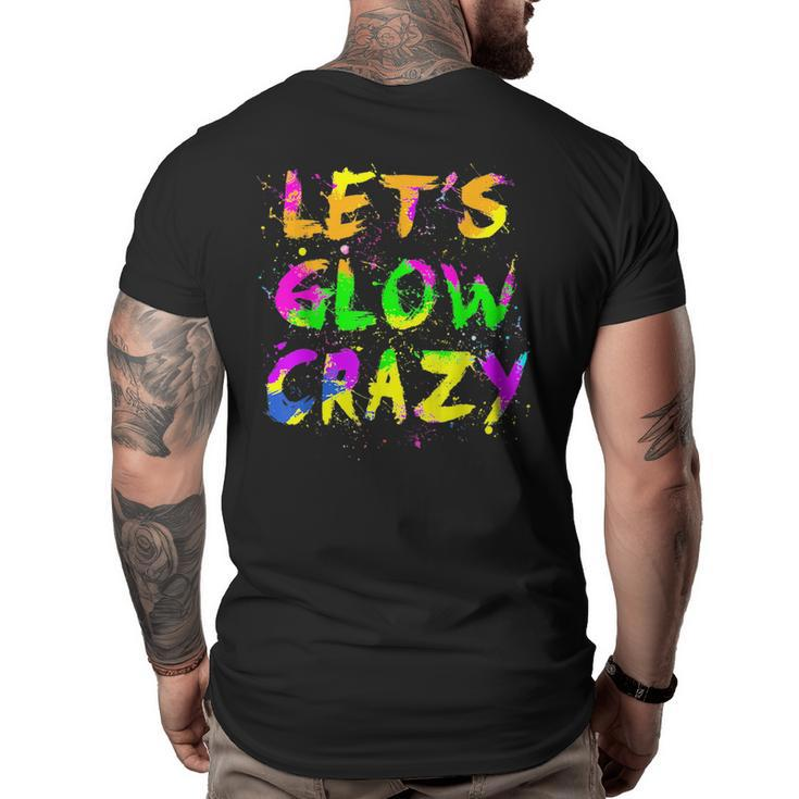Retro Glow Design For Kids And Adults In Bright Colors 80 90  Big and Tall Men Back Print T-shirt
