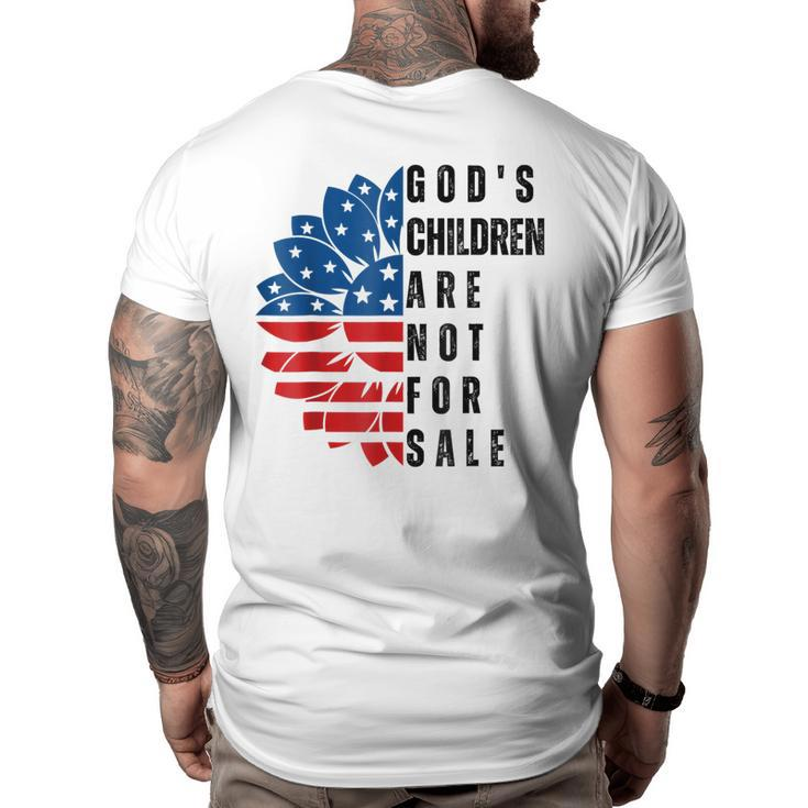 Gods Children Are Not For Sale Funny  Big and Tall Men Back Print T-shirt