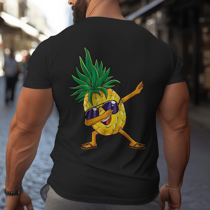 Dabbing Pineapple Hawaii Dab Dance Hawaiian Kids Big and Tall Men Back Print T-shirt