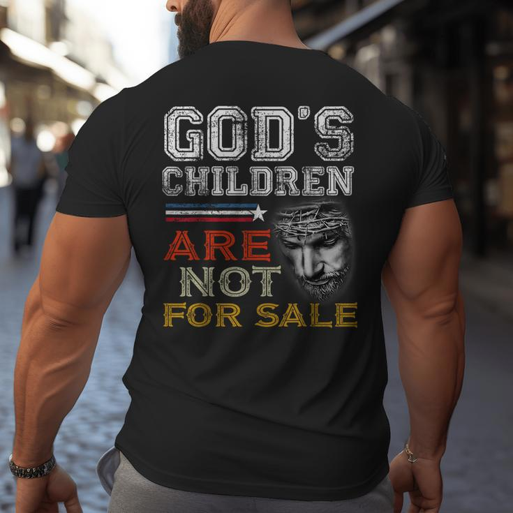 Gods Children Are Not For Sale Retro Big and Tall Men Back Print T-shirt