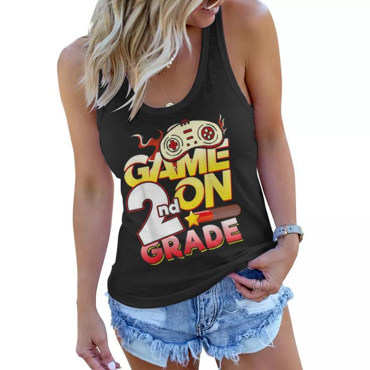 2Nd Grade Teacher & Student - Game On Video Controller Gifts For Teacher Funny Gifts Women Flowy Tank