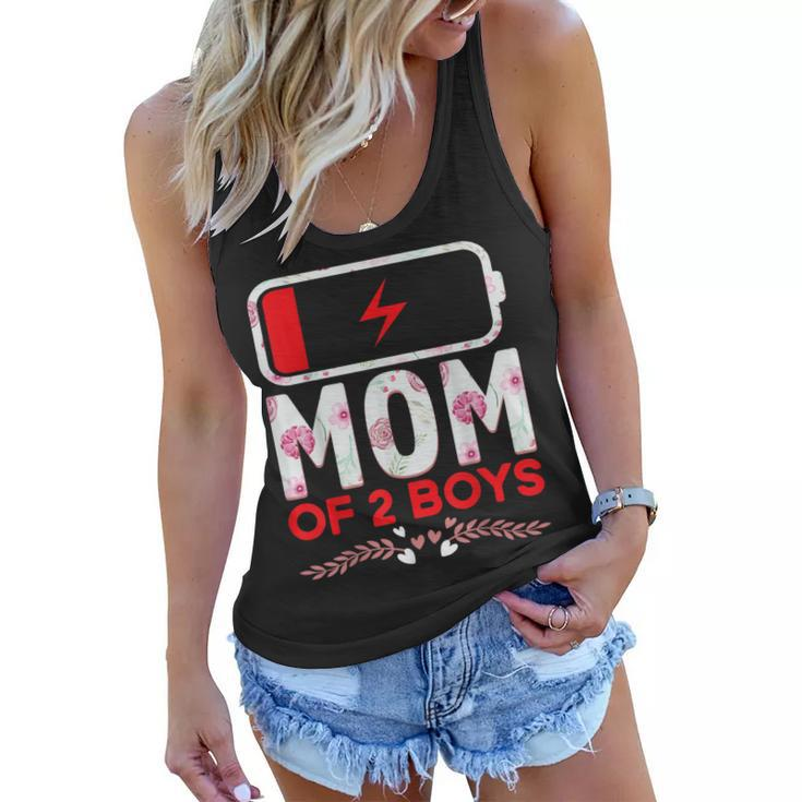 Funny Mom Of 2 Boys From Son Mothers Day Birthday Women Women Flowy Tank
