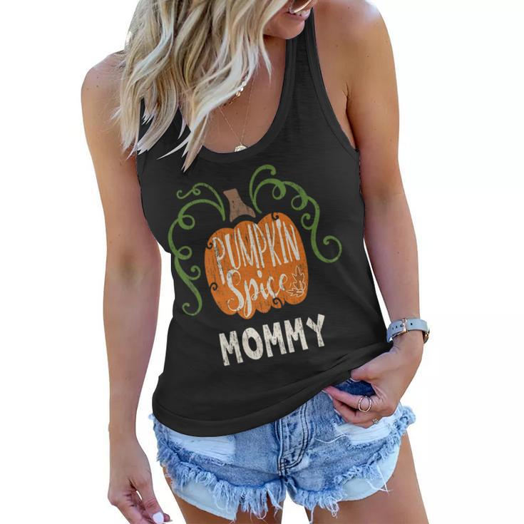 Mommy Pumkin Spice Fall Matching For Family Women Flowy Tank