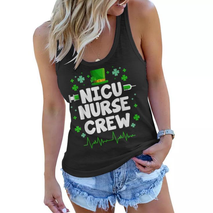 Nicu Nurse Crew Leprechaun Hat Happy St Patrick's Day Women Flowy Tank