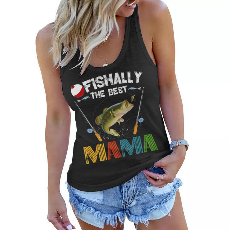 Ofishally The Best Mama Fishing Rod Mommy Funny Mothers Day   Gift For Women Women Flowy Tank