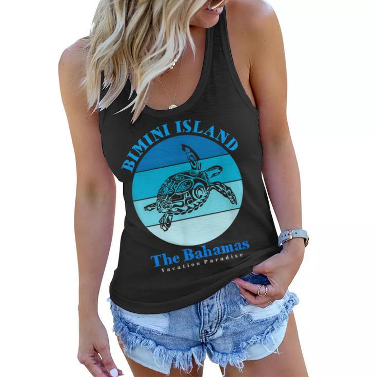 Sea Turtle Bimini Island Bahamas Ocean Women Flowy Tank