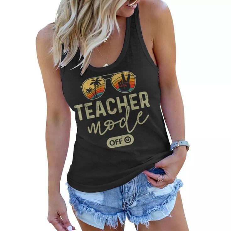 Teacher Mode Off Sunglasses Retro Sunset Summer Vacation Women Flowy Tank