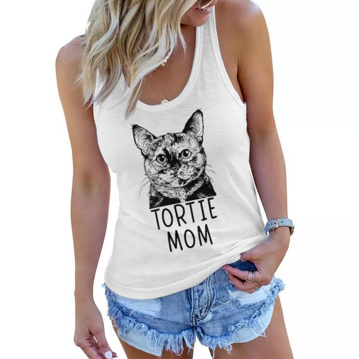 Tortie Cat Mom Pocket Tortoiseshell Cat Mama  Gifts For Mom Funny Gifts Women Flowy Tank