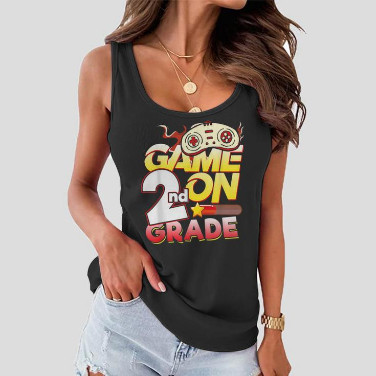 2Nd Grade Teacher & Student - Game On Video Controller Gifts For Teacher Funny Gifts Women Flowy Tank