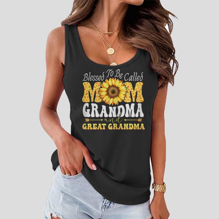 Blessed To Be Called Mom Grandma Great Grandma Mothers Day Gift For Womens Women Flowy Tank