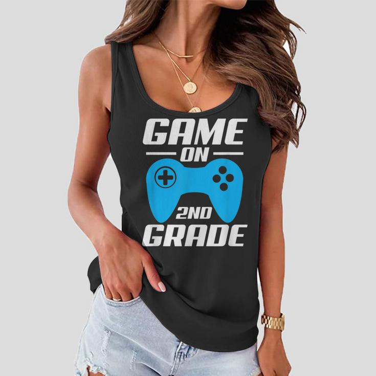 Game On Video Controller 2Nd Grade Funny Women Flowy Tank