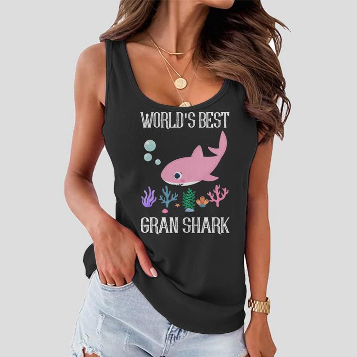 Gran Grandma Gift Worlds Best Gran Shark Women Flowy Tank