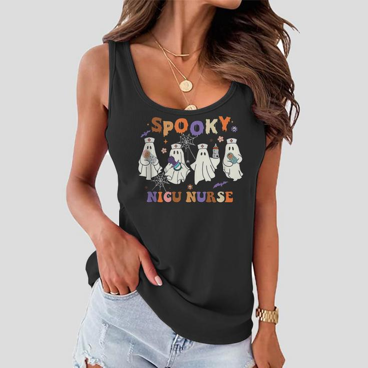 Spooky Nicu Nurse Halloween Boo Crew Intensive Halloween Women Flowy Tank