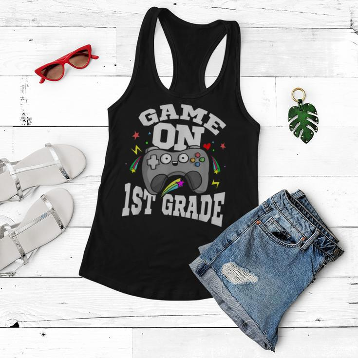 1St Grade Teacher Or Student - Game On Controller Gifts For Teacher Funny Gifts Women Flowy Tank