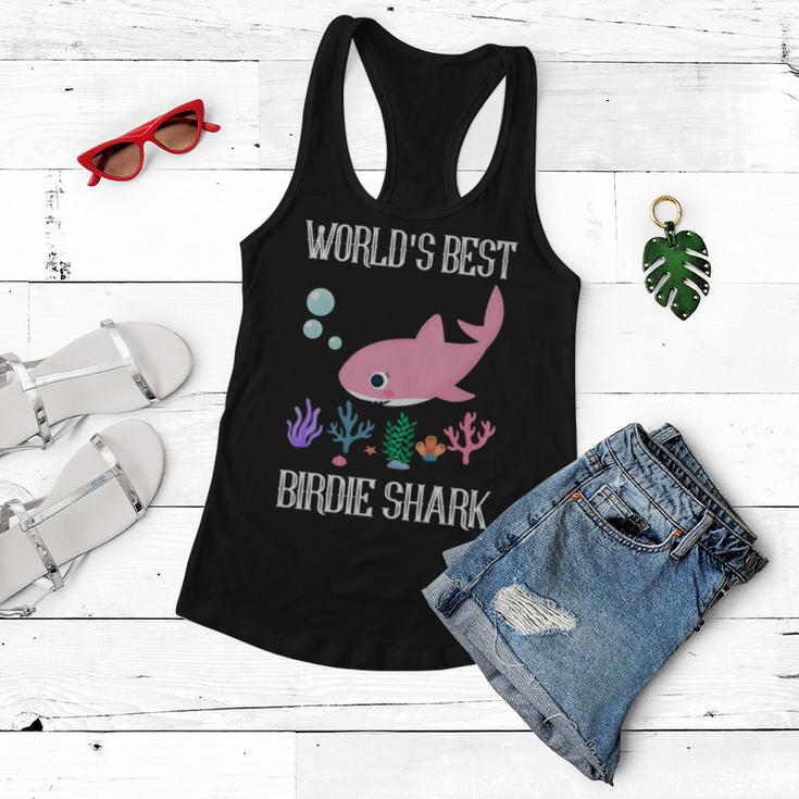 Birdie Grandma Gift Worlds Best Birdie Shark Women Flowy Tank