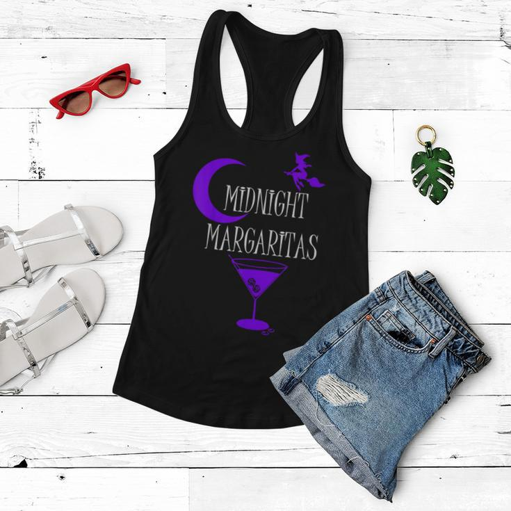 Midnight Margaritas Witch Halloween Drinking Women Flowy Tank