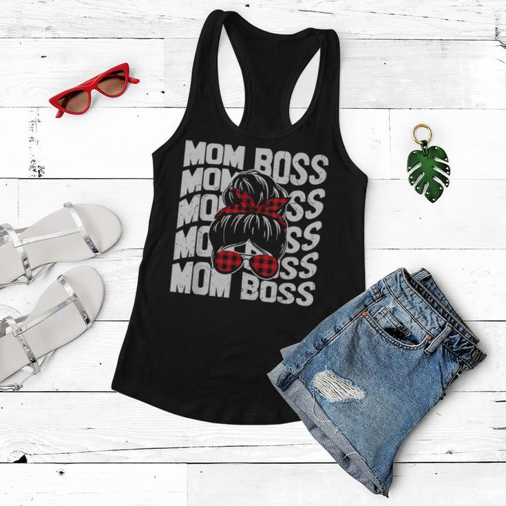 Mom Boss Mommy Wife Family Mom Life Mothers Day Gifts For Mom Funny Gifts Women Flowy Tank