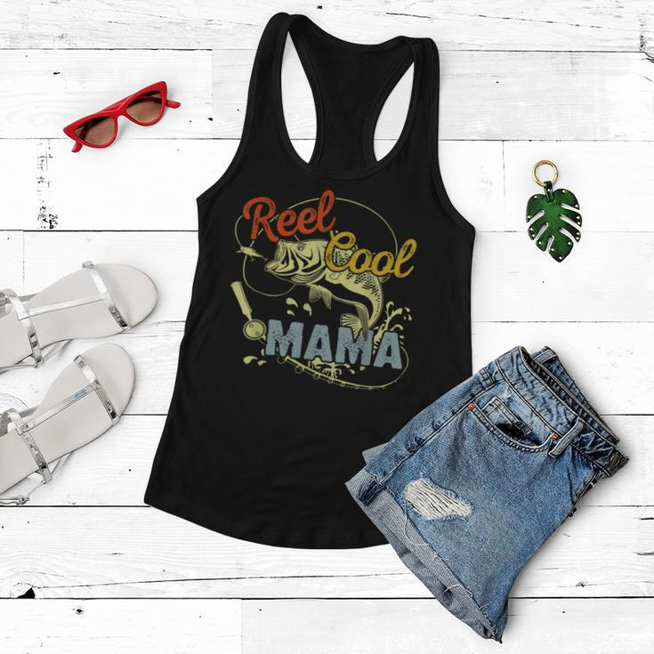 Mothers Day Funny Retro Reel Cool Mama Fishing Lover Gift For Women Women Flowy Tank