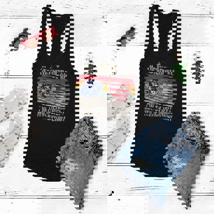 Old-School Dad I Dont Co-Parent With The Government Vintage Funny Gifts For Dad Women Flowy Tank