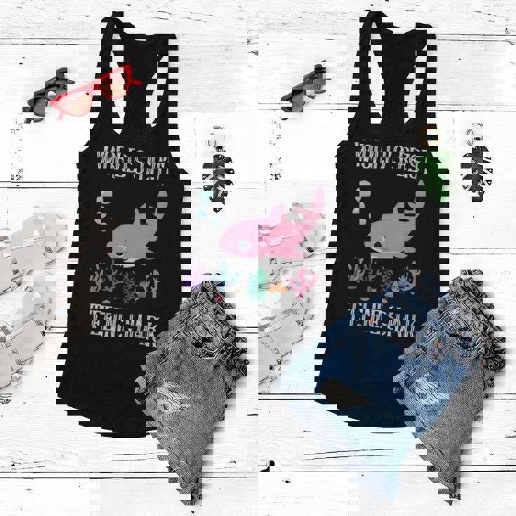 Teenie Grandma Gift Worlds Bestnie Shark Women Flowy Tank