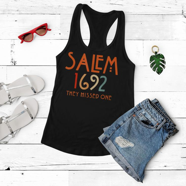 Vintage Salem 1692 They Missed One Salem Witch Halloween Women Flowy Tank