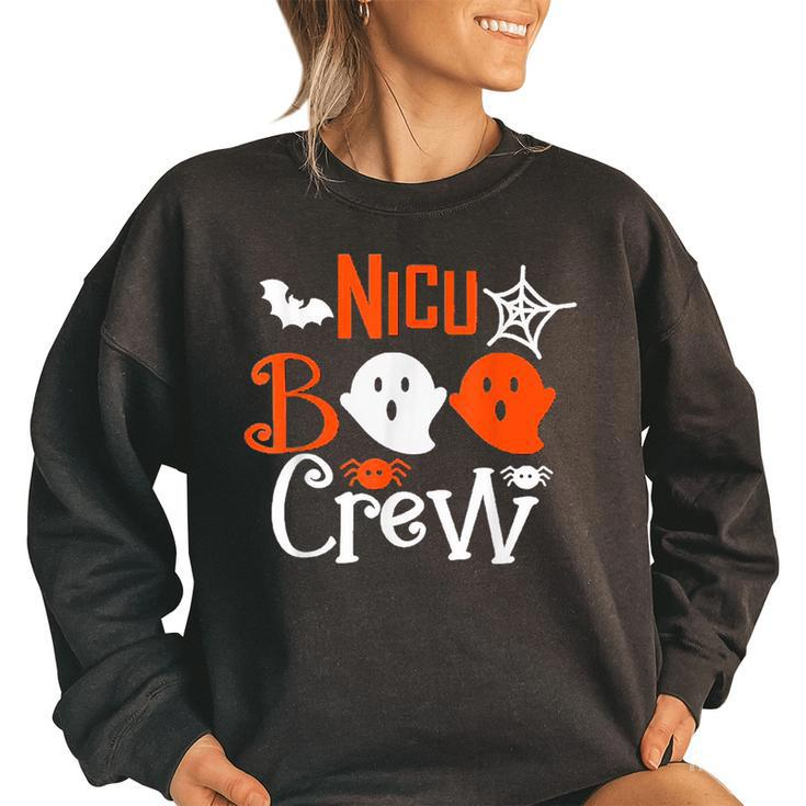 Cute Halloween Nicu Nurse Boo Crew Nursing Novelty Women's Oversized Sweatshirt