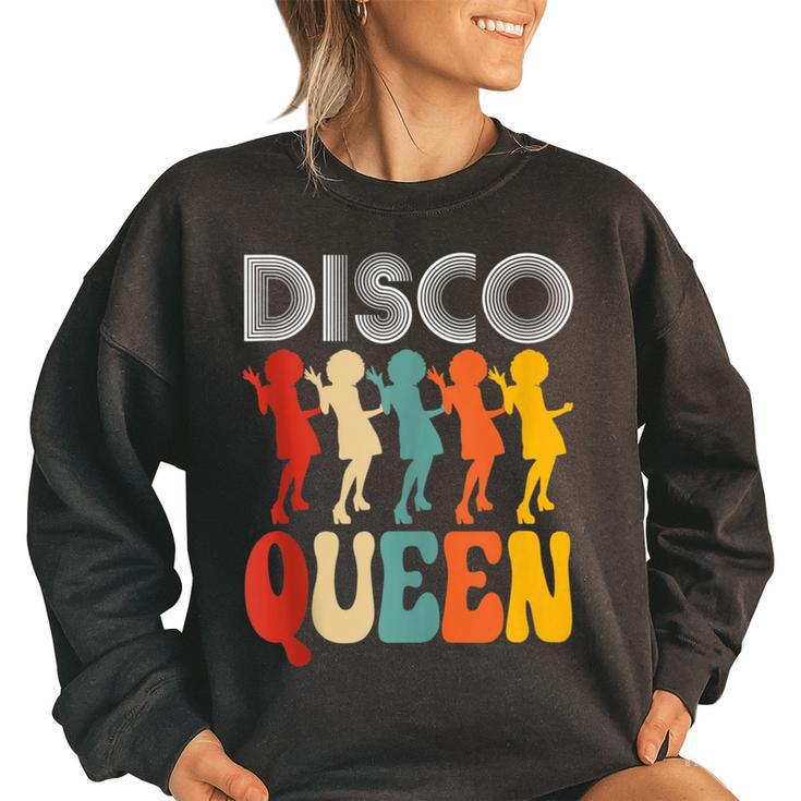 Disco Queen Girls Love Dancing To 70S Music  70S Vintage Designs Funny Gifts Women Oversized Sweatshirt