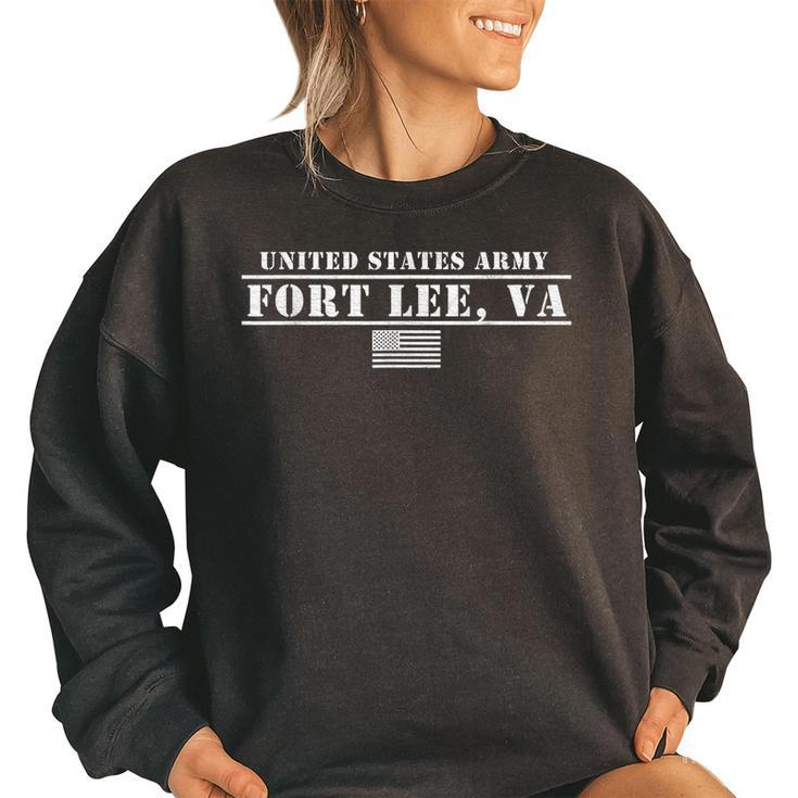 Fort Lee Virginia  Ft Lee Virginia Us Army Base Vintage Women Oversized Sweatshirt