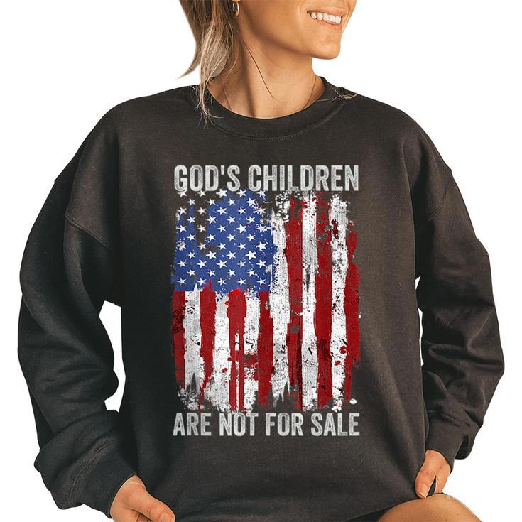 Gods Children Are Not For Sale  Vintage Gods Children  Women Oversized Sweatshirt