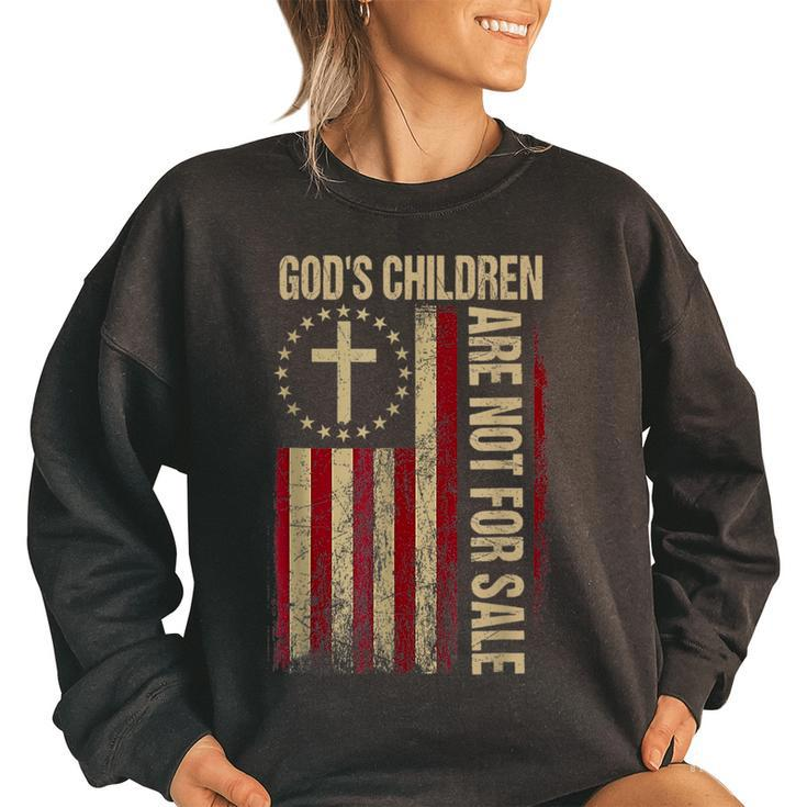 Gods Children Are Not For Sale Vintage Gods Children  Women Oversized Sweatshirt