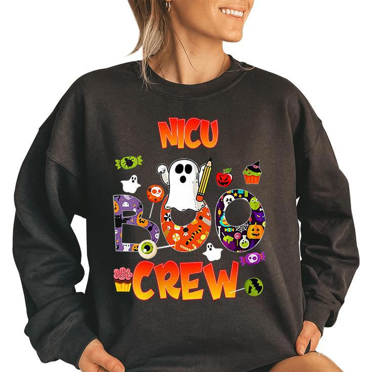 Halloween Nicu Boo CrewNicu Halloween Women's Oversized Sweatshirt