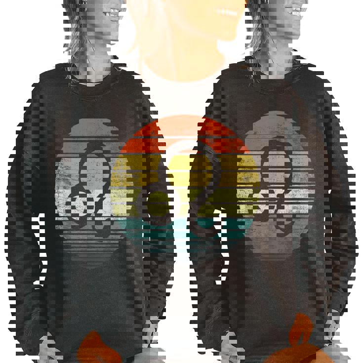 Leo Gifts Funny Retro Sunset Zodiac Sign Birthday Women Oversized Sweatshirt