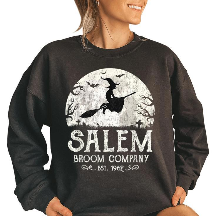 Salem Broom Company  Grunge Halloween Womens Witch Women Oversized Sweatshirt
