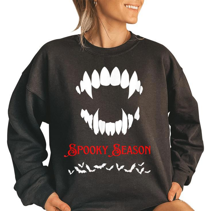 Vampire Th Halloween Spooky Season Goth And Gothic  Women Oversized Sweatshirt