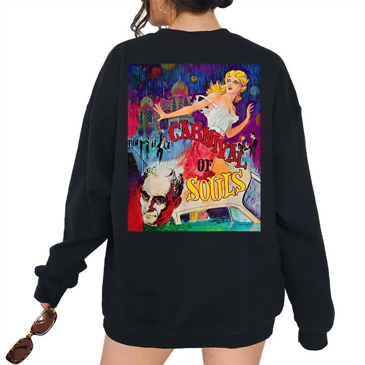 Carnival Of Souls Halloween Monster Poster Horror Movie Women's Oversized Sweatshirt Back Print
