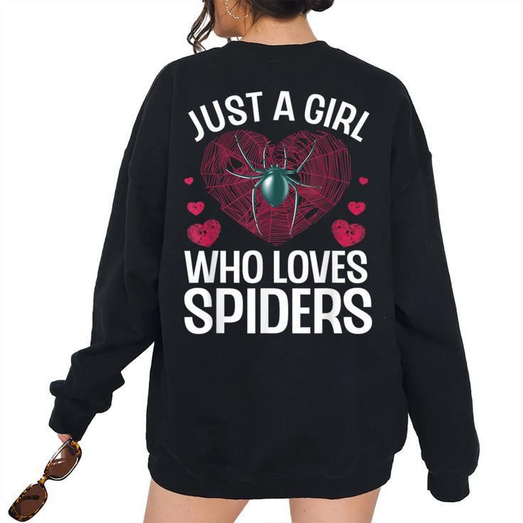 Cool Spider For Women Girls Tarantula Spider Lover Women's Oversized Sweatshirt Back Print