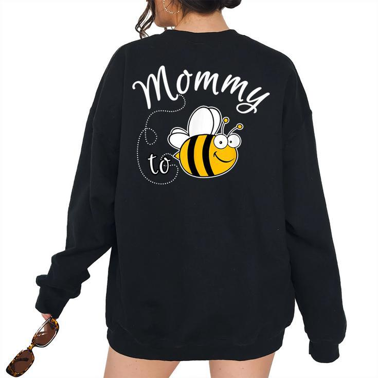 Mommy To Bee For Women Women's Oversized Sweatshirt Back Print