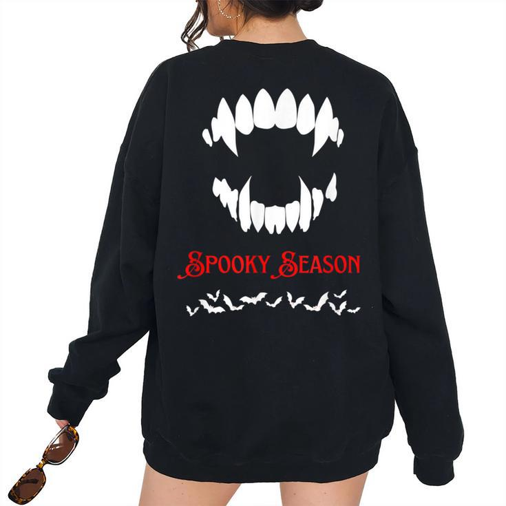 Vampire Th Halloween Spooky Season Goth And Gothic Women Oversized Sweatshirt Back Print