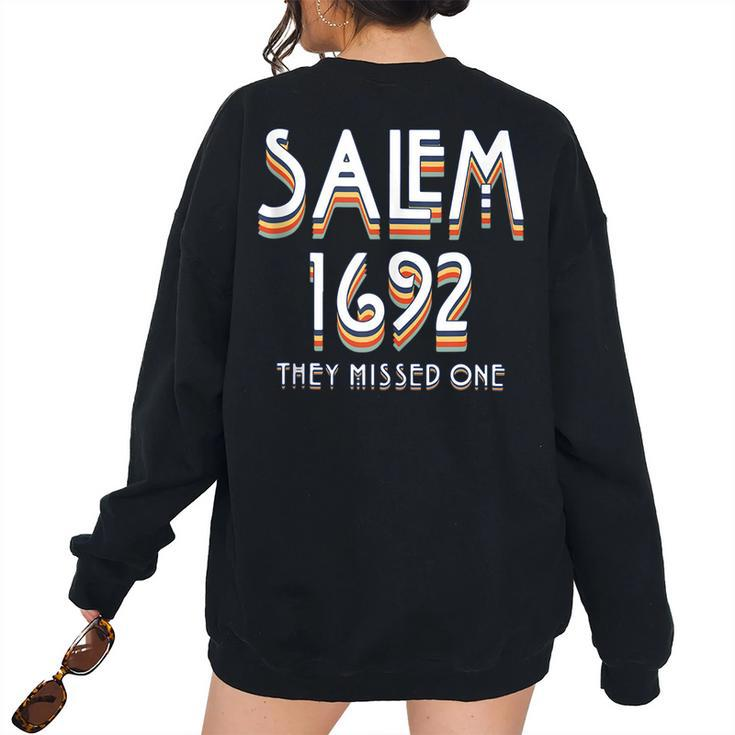 Vintage Groovy Salem 1692 They Missed One Women's Oversized Sweatshirt Back Print