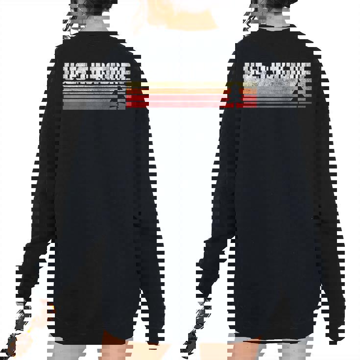 West Virginia Retro Style Vintage 70S 80S 90S 70S Vintage s Women's Oversized Sweatshirt Back Print