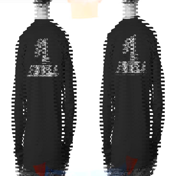 1 Abuela Number One Back Print Long Sleeve T-shirt