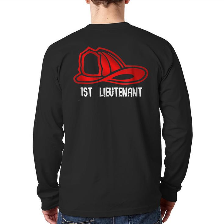 1St Lieutenant Firefighter Fire Company Back Print Long Sleeve T-shirt