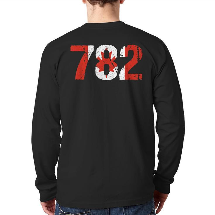 782 Nova Scotia And Prince Edward Island Area Code Canada Back Print Long Sleeve T-shirt