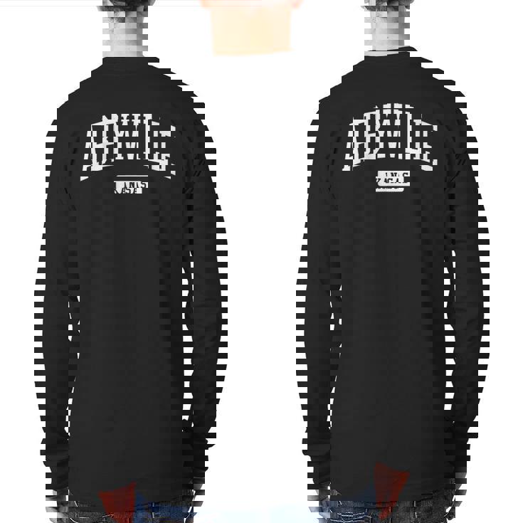 Abbyville Kansas Ks College University Sports Style Back Print Long Sleeve T-shirt