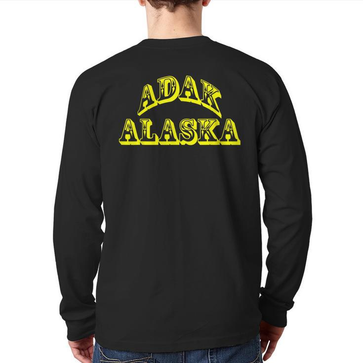 Adak Alaska Usa Souvenir Back Print Long Sleeve T-shirt