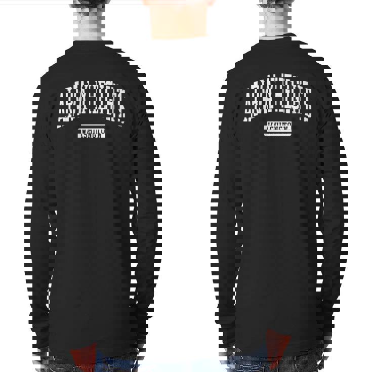 Airway Heights Washington Wa College University Sports Style Back Print Long Sleeve T-shirt