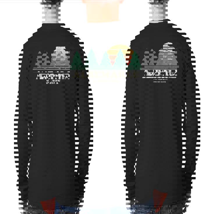 Albemarle Nc Vintage Throwback Retro 70S Back Print Long Sleeve T-shirt