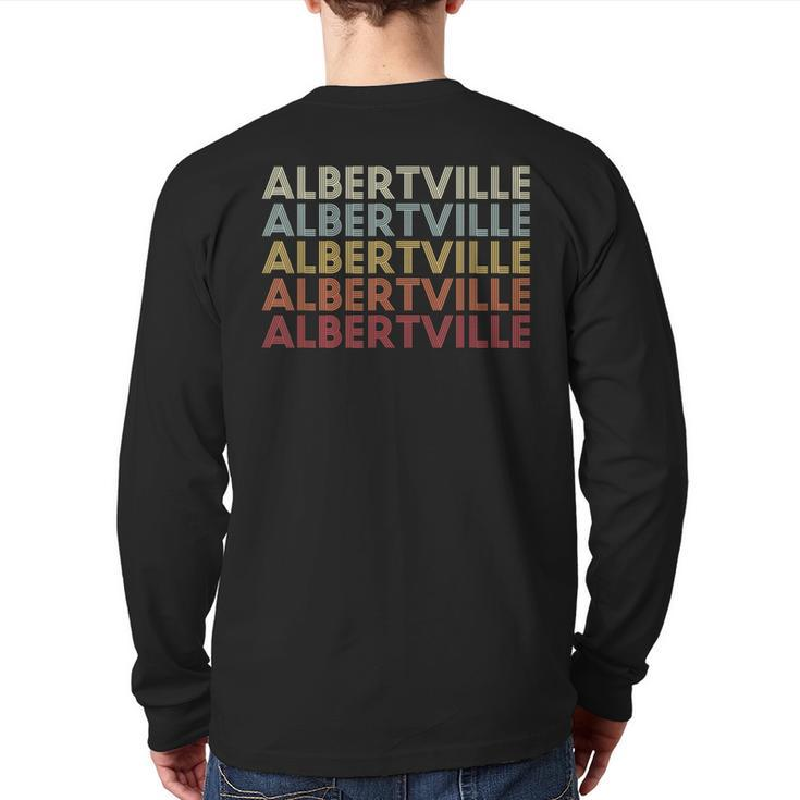 Albertville Alabama Albertville Al Retro Vintage Text Back Print Long Sleeve T-shirt