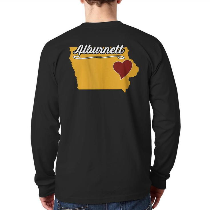 Alburnett Iowa Ia Usa Cute Souvenir Merch Us City State Back Print Long Sleeve T-shirt